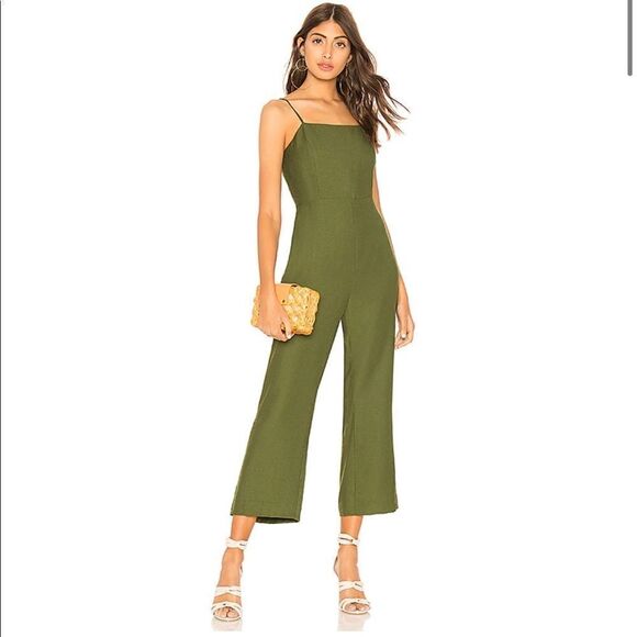 Line & Dot Francine Jumpsuit in Moss - Picture 1 of 8